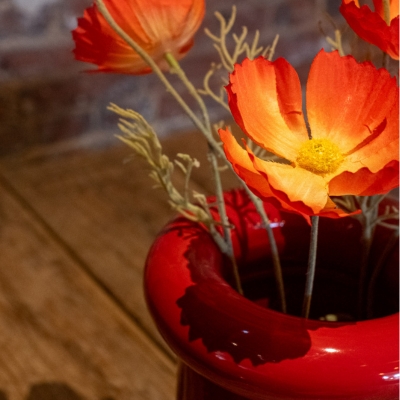 Les Cosmos Rouges - Vase Mario #Artificiel