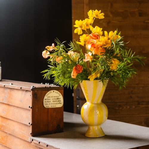 Le Bouquet Jaune - Vase Arlequin - Artificiel