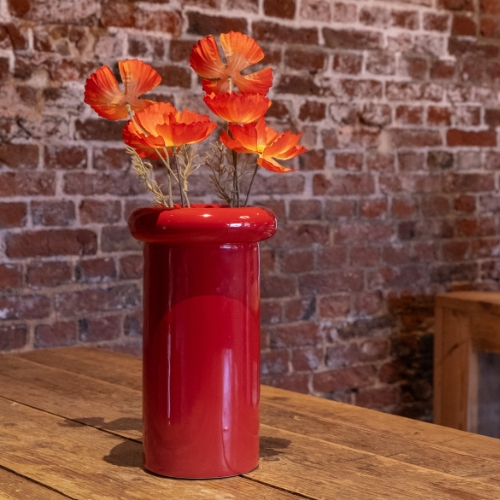 Les Cosmos Rouges - Vase Mario - Artificiel