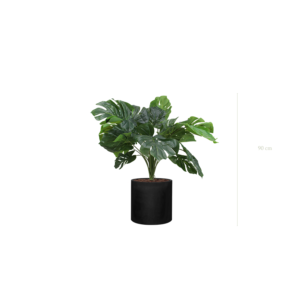 La Petite Monstera - Cylindre Noir - Artificiel