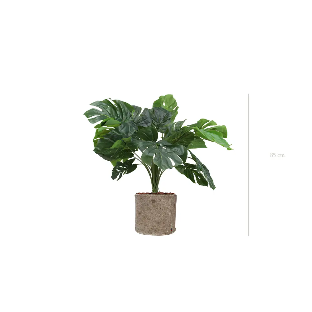 La Petite Monstera - Pot Tissu Beige - Artificiel
