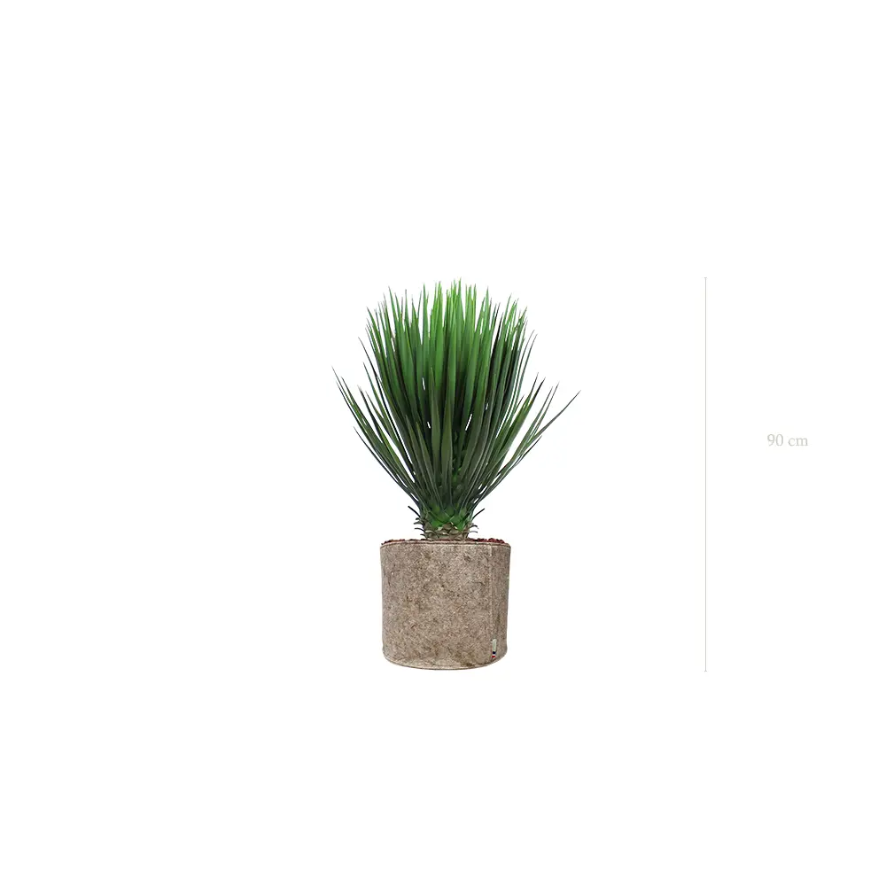 Le Yucca - Pot Tissu Beige - Artificiel