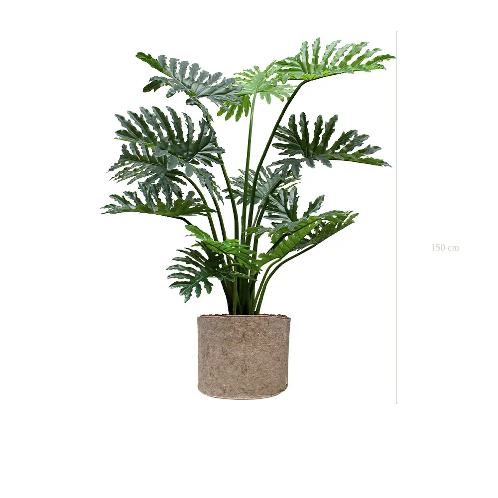 Der Philodendron - Beiger Stofftopf #Künstlich