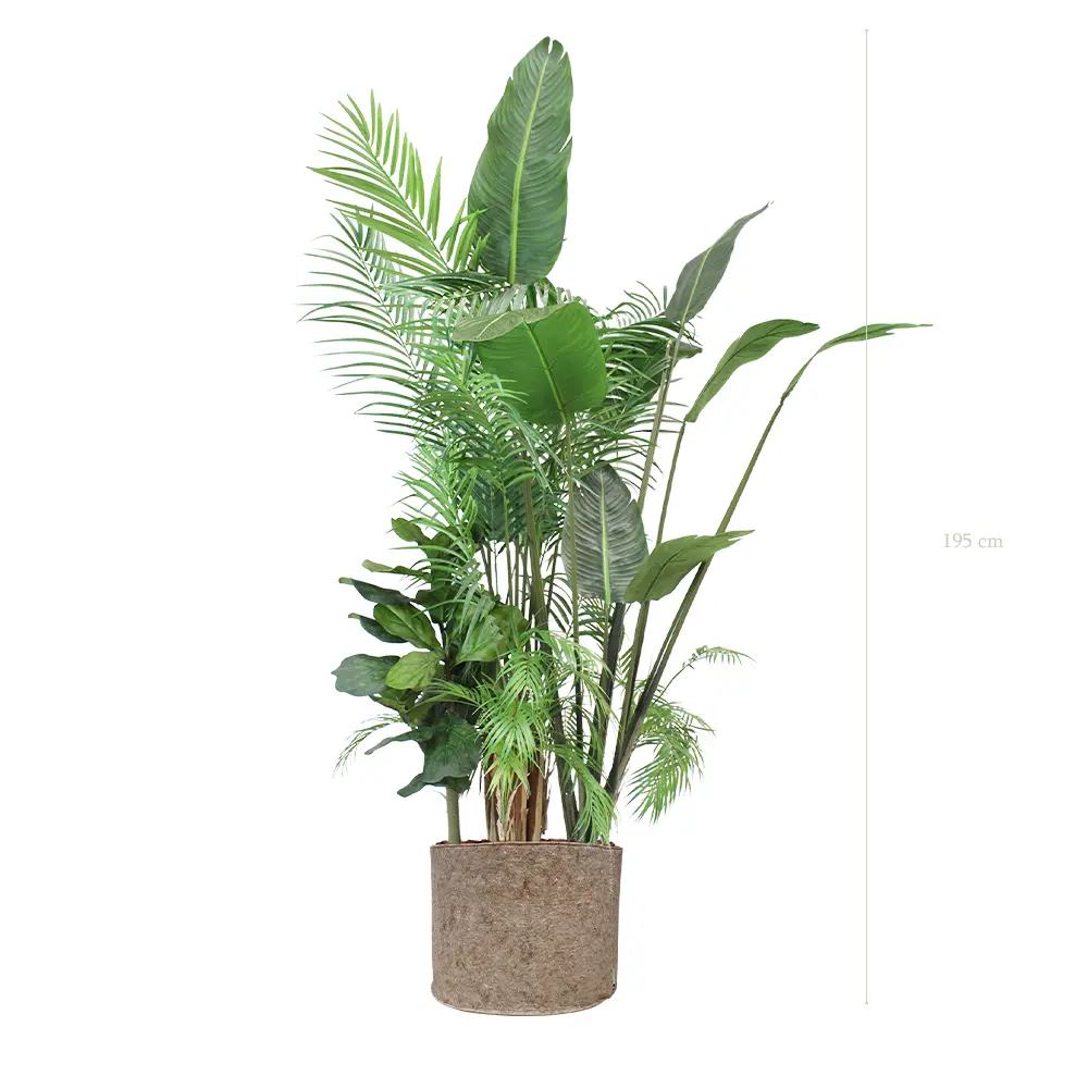 La Bornéo - Pot Tissu Beige - Artificiel