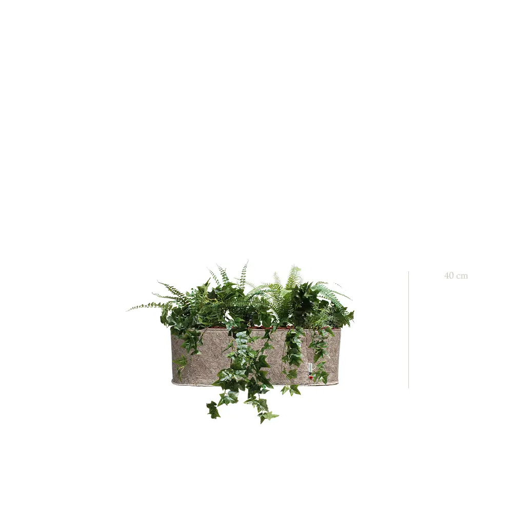 Jardinière Quito Lierres - Bac Tissu Beige - Artificiel