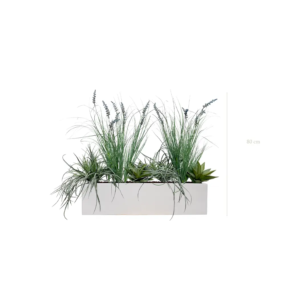Jardinière Cassis - Bac Blanc - Artificiel