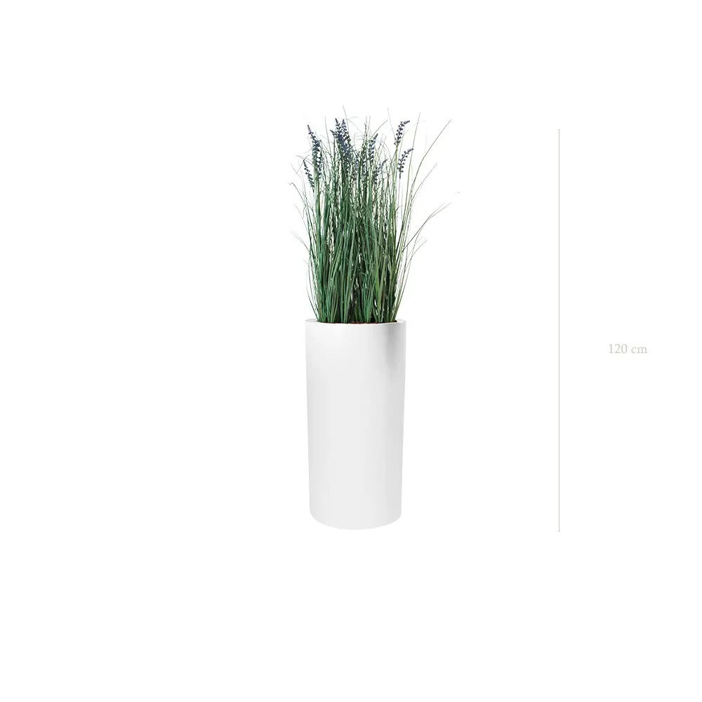 La Lavande - Cylindre Haut Blanc - Artificiel