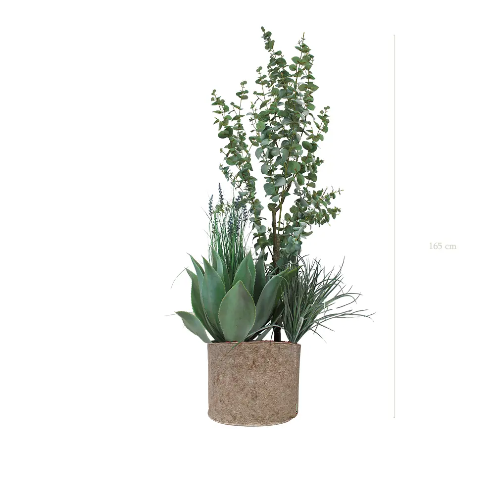 La Fréjus - Pot Tissu Beige - Artificiel