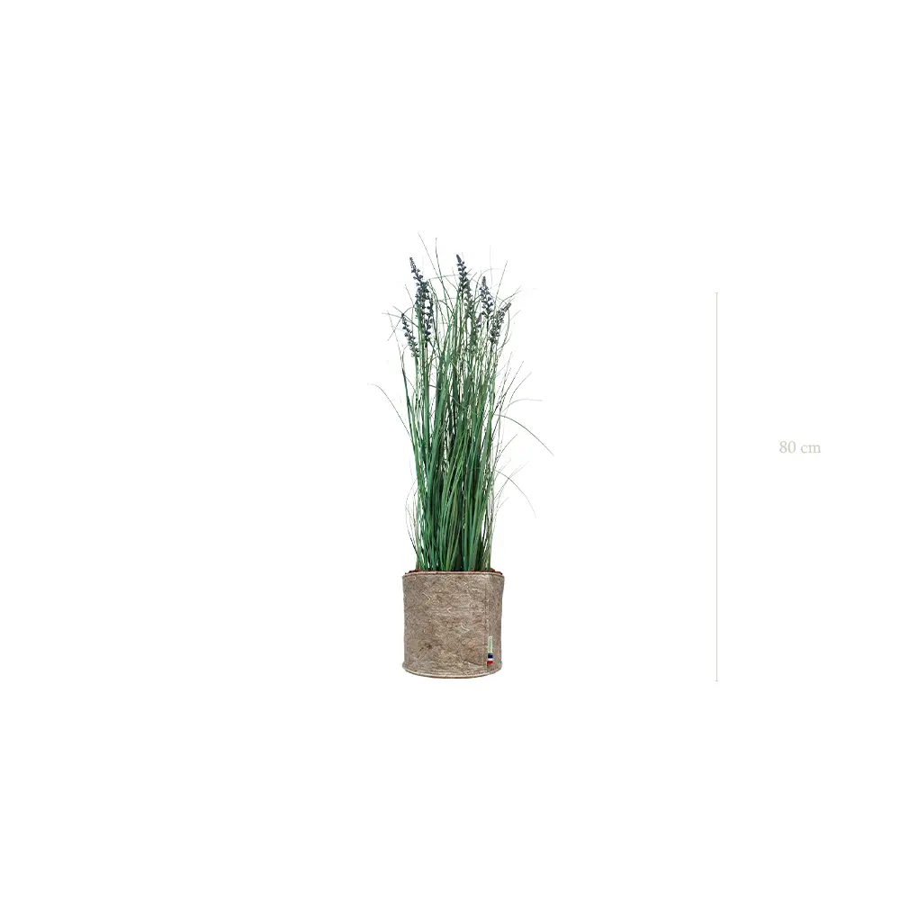 La Lavande - Pot Tissu Beige - Artificiel 