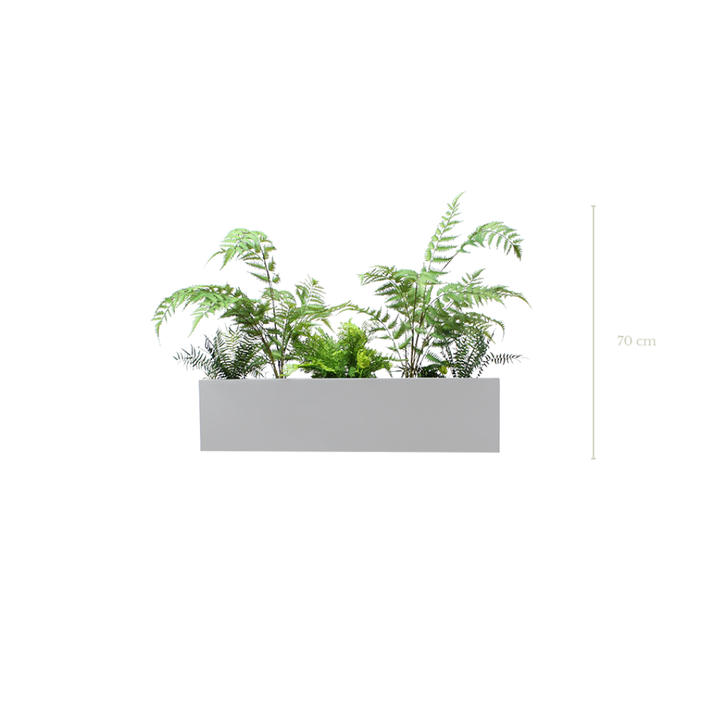 Amazonie Pflanzgefäß 70 cm – Weißer Pflanzkasten #künstlich