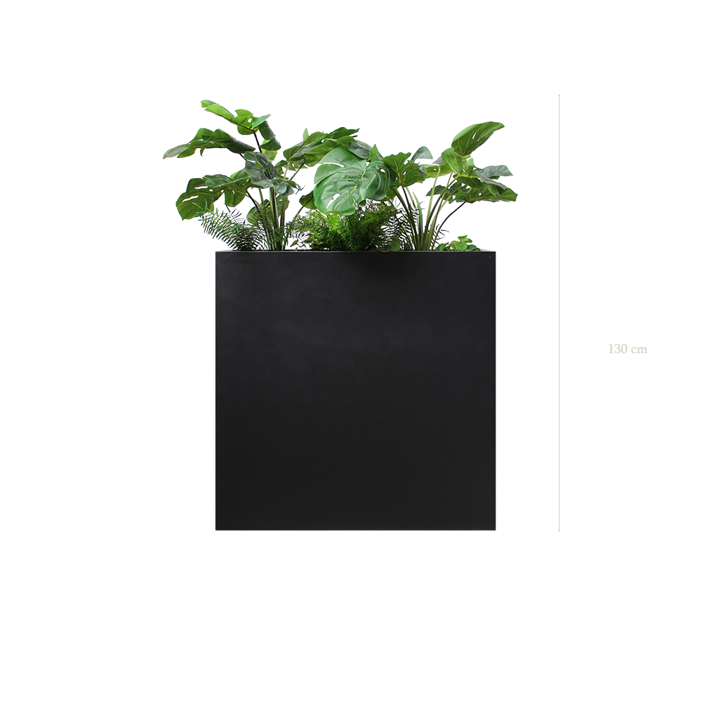 Séparateur L. Monstera 130 cm - Bac Noir - Artificiel