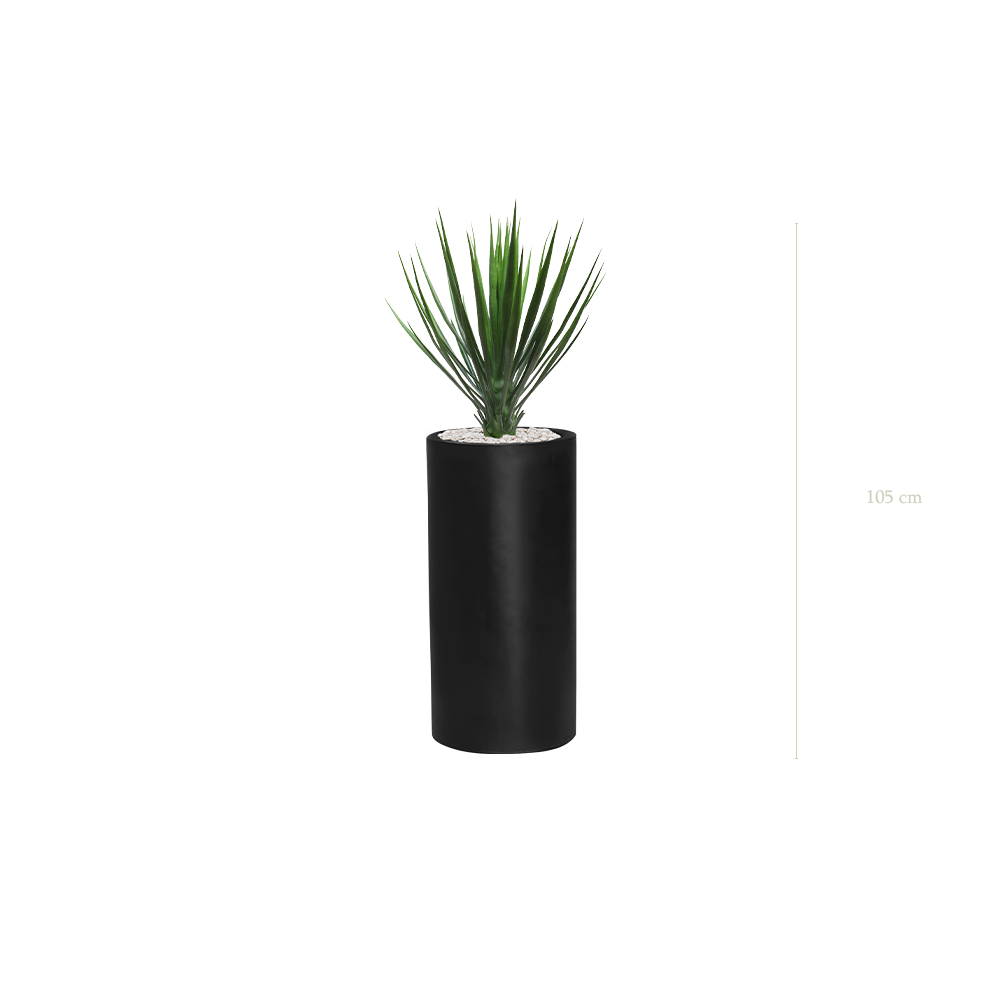 Le Yucca - Cylindre Haut Noir - Extérieur - Artificiel