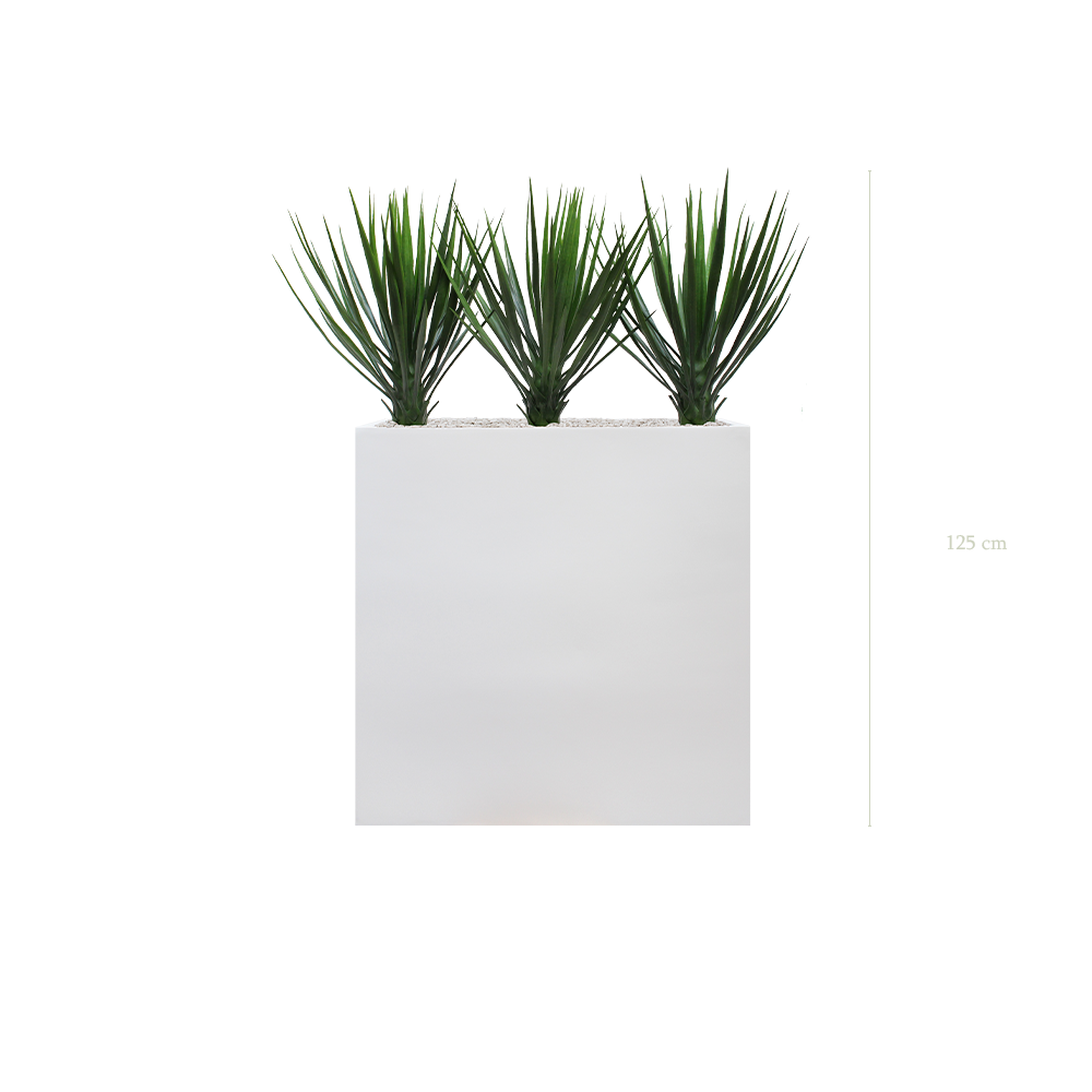 Séparateur L. Yuccas - Bac Blanc - Extérieur - Artificiel