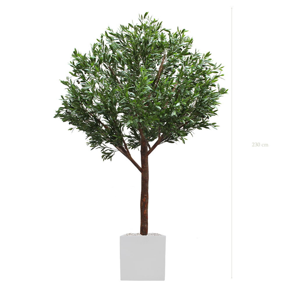 The Olive tree - White Square Pot #Artificial #Outdoor