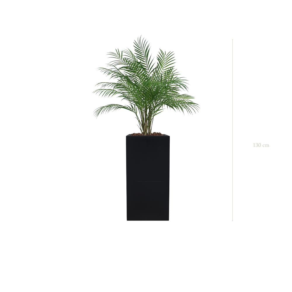 Le Palm - Cube Haut Noir - Artificiel