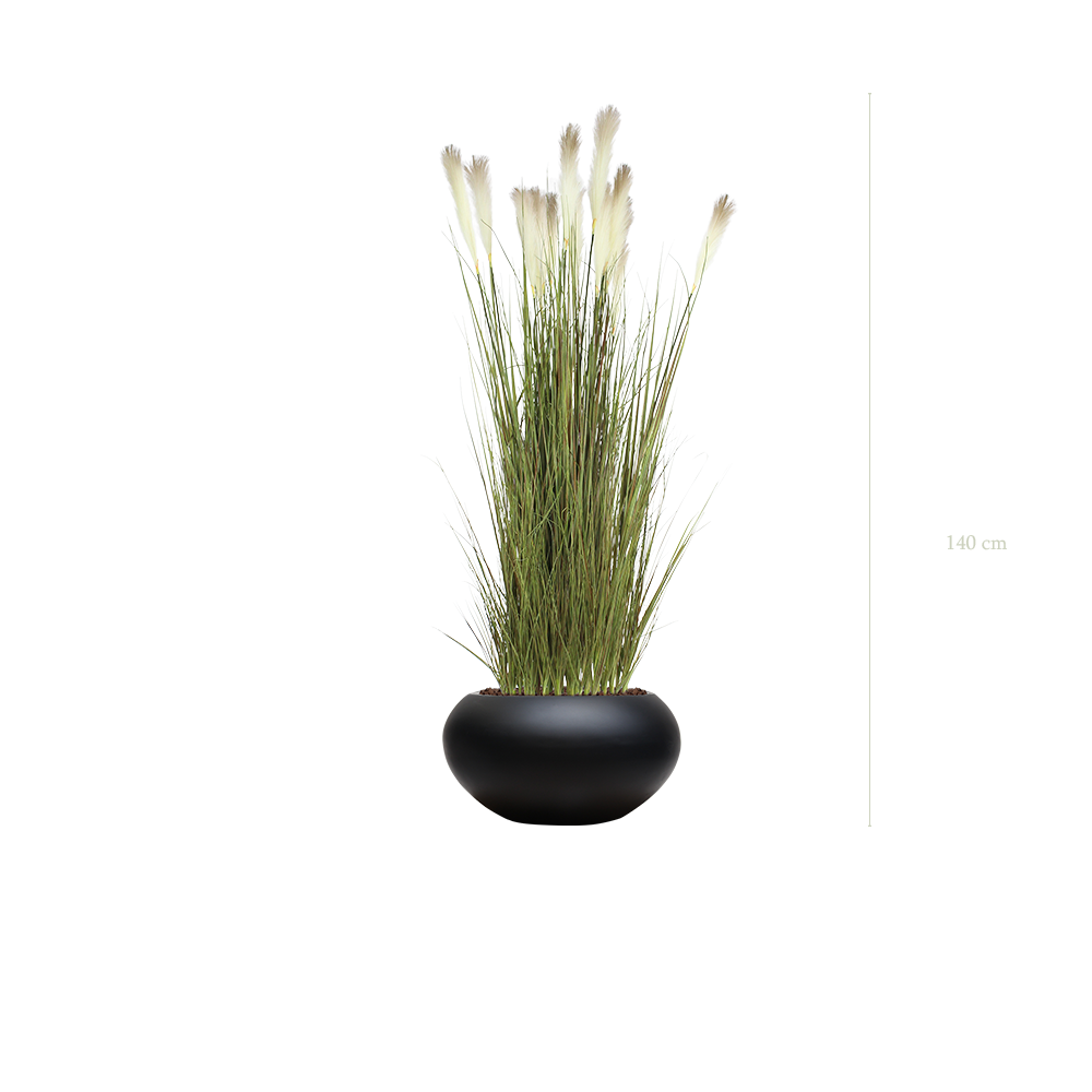 La Pampa - Pot Ovale Noir - Artificiel