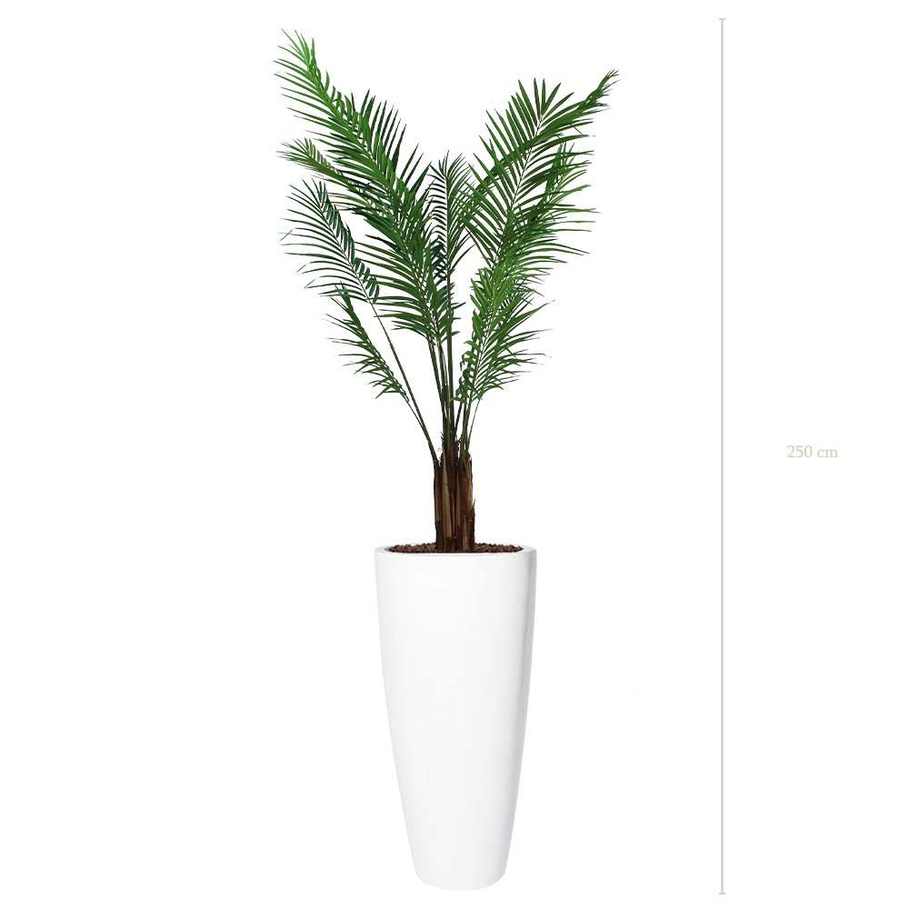 L'Areca - Pot Haut Blanc - Semi-Naturel