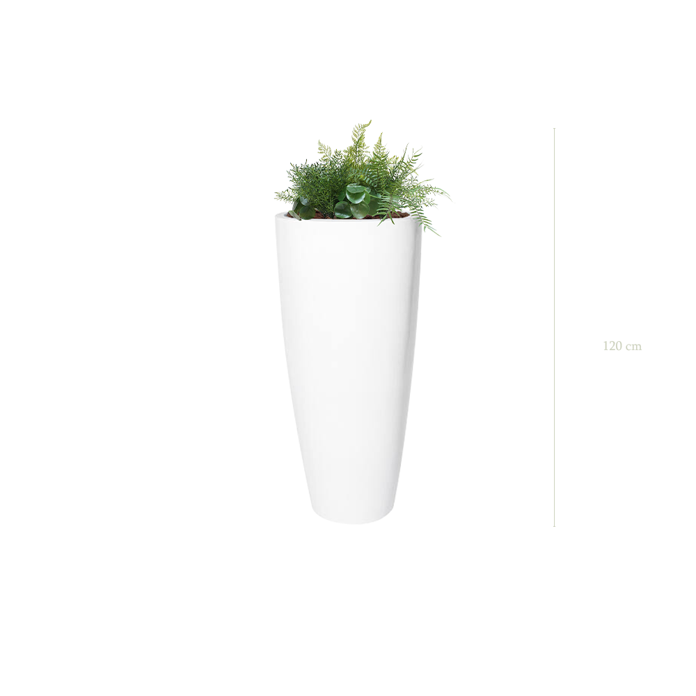 La Caracas - Pot Haut Blanc - Artificiel