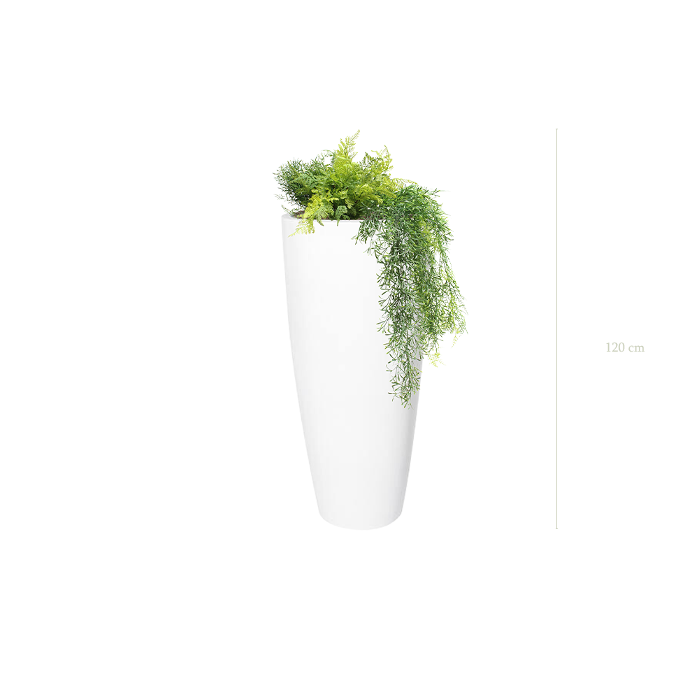 La Quito Tropicale - Pot Haut Blanc - Artificiel