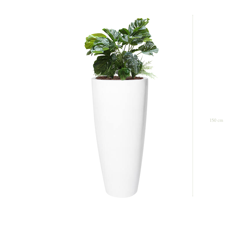 La Monstera - Pot Haut Blanc - Artificiel