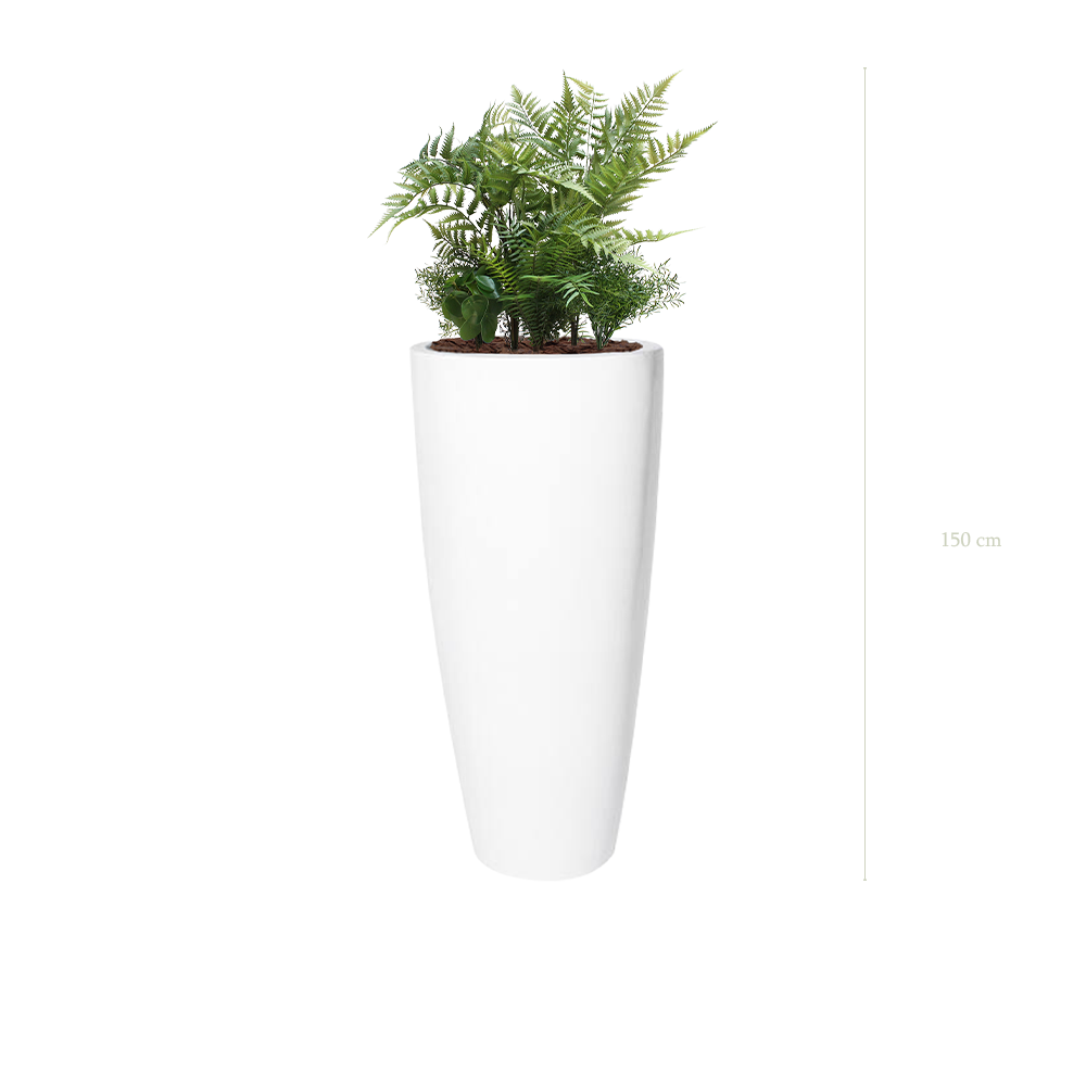 L'Amazonie - Pot Haut Blanc - Artificiel