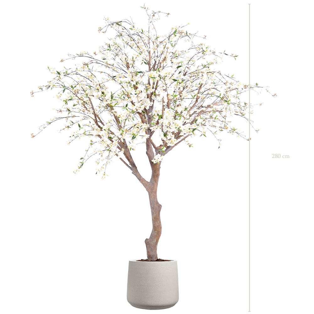 The Tall Cherry Tree in a mineral grey pot #Artificial