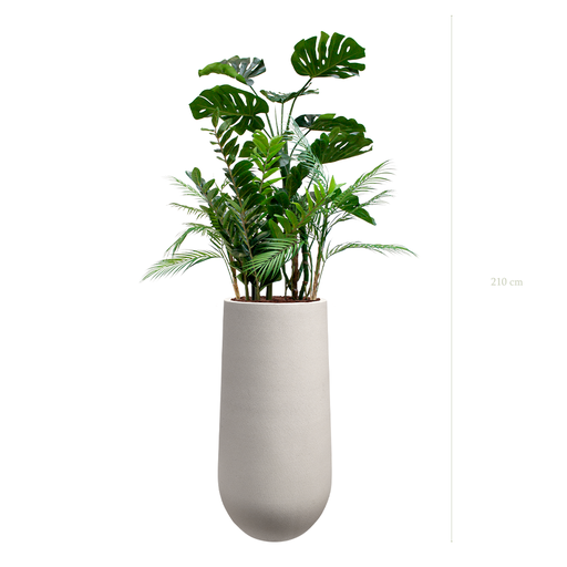 [A-J8-FC22] The Holbox in a mineral grey pot #Artificial