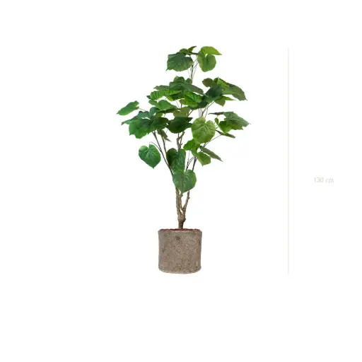 [A-PT29-TI5] Le Ficus Umbellata - Pot Tissu Beige - Artificiel