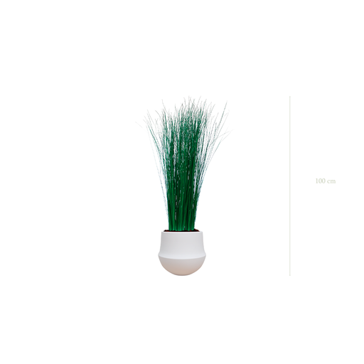 [S-TG7-CE1] Das Kleine Gras – Weißer runder Topf #Stabilisiert