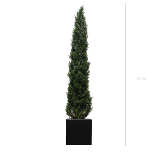 [AE-AB3-FB11] Der Cypress 290 – schwarzer kubischer Topf #Außenbereich #Künstlich