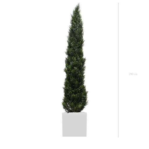 [AE-AB3-FB12] Der Cypress 290 – weißer kubischer Topf #Außenbereich #künstlich